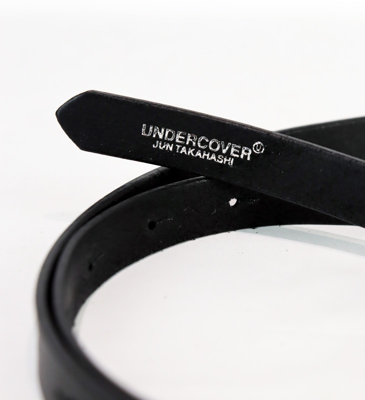 UNDERCOVER ベルト UNDERCOVER レザー ベルト アンダーカバー スタッズ付 ブラック