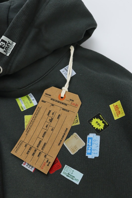 ��26AW��Maison MIHARA YASUHIRO �᥾�� �ߥϥ�䥹�ҥ� Price Tag Sticker Printed Hoodie �֥�å� A17HD551