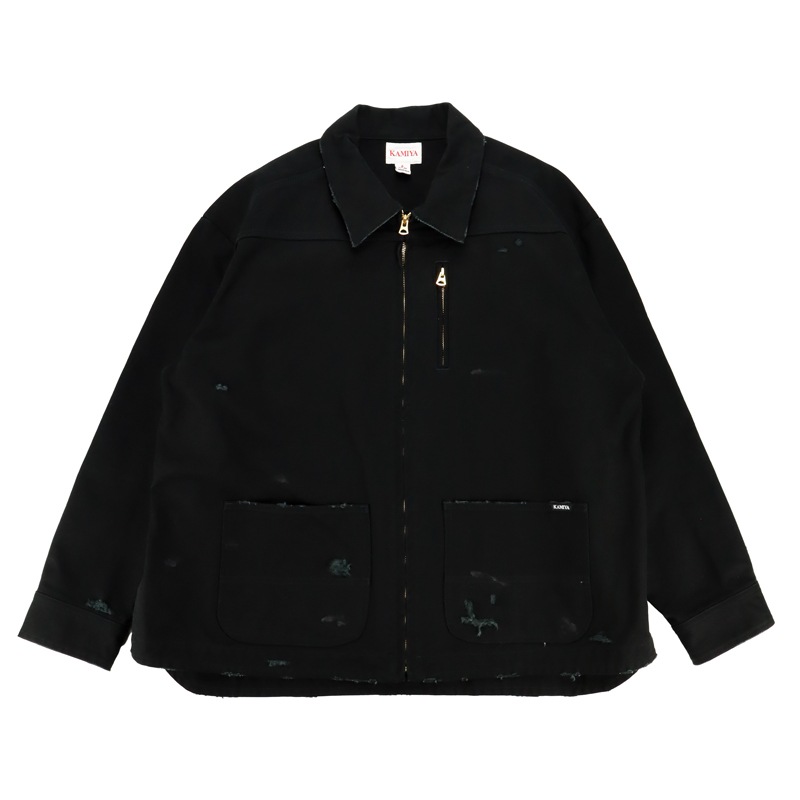 KAMIYA ���ߥ� BORO Duck Jacket �֥�å� G13JK023