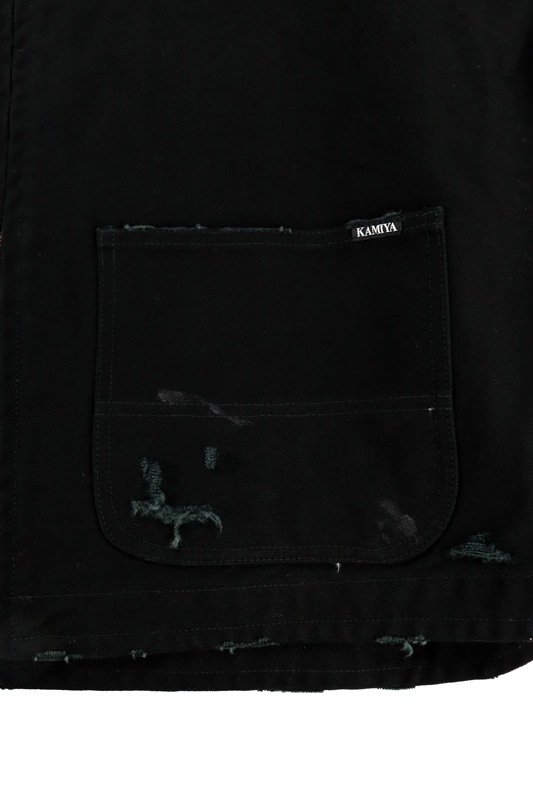 KAMIYA ���ߥ� BORO Duck Jacket �֥�å� G13JK023