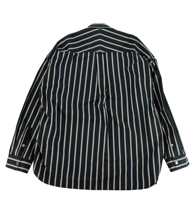 Maison MIHARA YASUHIRO in��stru(men-tal). COTTON HIGH DENSITY STRIPE LS SHIRTS �֥�å� I16SH111