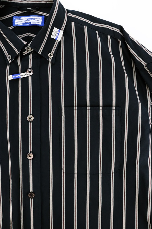 Maison MIHARA YASUHIRO in��stru(men-tal). COTTON HIGH DENSITY STRIPE LS SHIRTS �֥�å� I16SH111