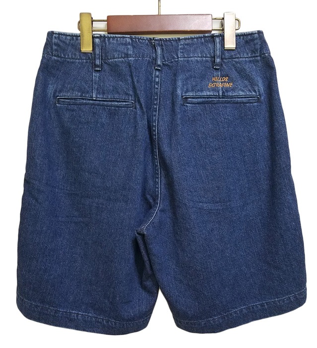 ��50%OFF��HELLOS EXTRAFINE �ϥ������������ȥ�ե����� Washed Denim Shorts �����å���ɥǥ˥� ���硼�ȥѥ�� 9181-60-008
