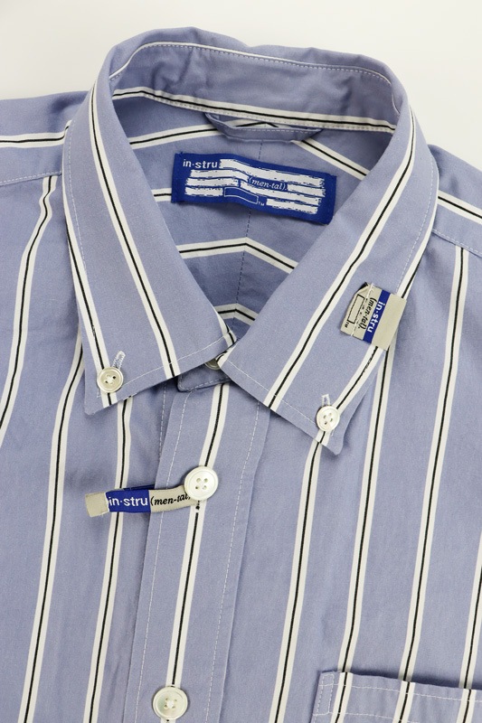 Maison MIHARA YASUHIRO in��stru(men-tal). COTTON HIGH DENSITY STRIPE LS SHIRTS �饤�ȥ֥롼 I16SH111