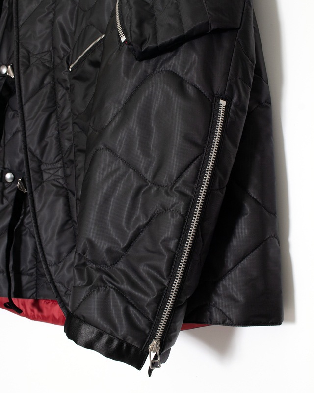 40％OFF】 Tamme タム LEATHER SATIN QUILTING JERKIN BLOUSON