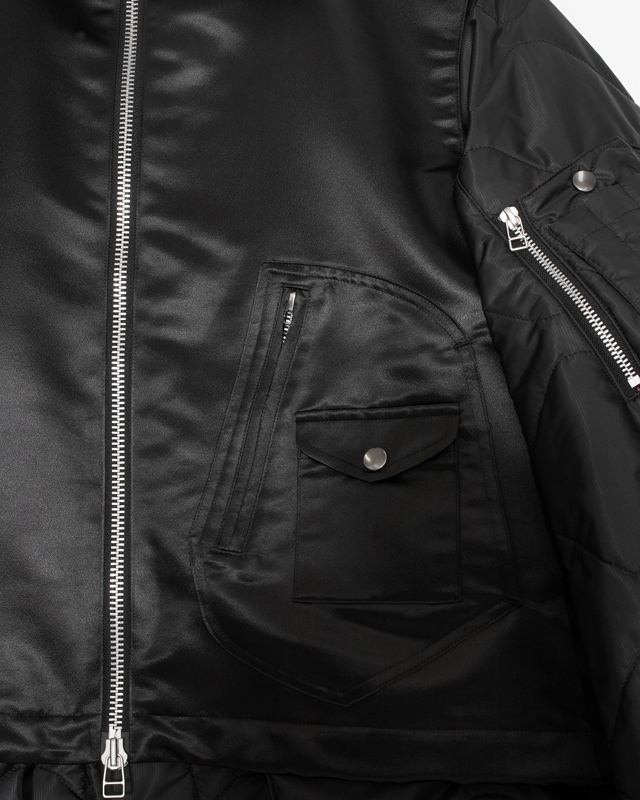 40OFF Tamme  LEATHER SATIN QUILTING JERKIN BLOUSON ֥å 23A0117