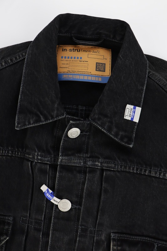 Maison MIHARA YASUHIRO in��stru(men-tal). HARD WASHED SELVAGE DENIM JACKET �֥�å� I16BL081