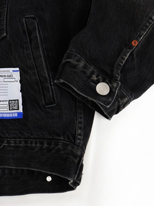 Maison MIHARA YASUHIRO in��stru(men-tal). HARD WASHED SELVAGE DENIM JACKET �֥�å� I16BL081