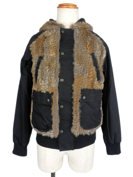 50%OFF.efilevol եܥ ӥåȥե֥륾 ֥å Fur Paraffin Parka efiLPTN-JK03u / ѡ ߥ꥿꡼