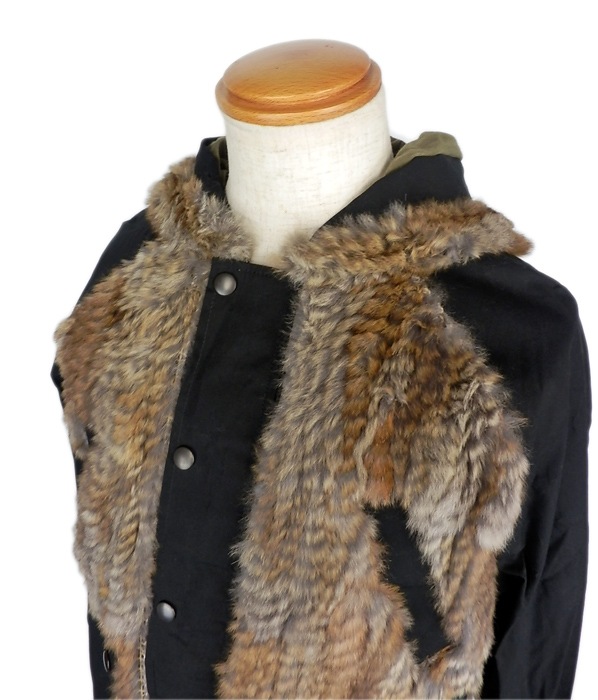 50%OFF.efilevol եܥ ӥåȥե֥륾 ֥å Fur Paraffin Parka efiLPTN-JK03u / ѡ ߥ꥿꡼