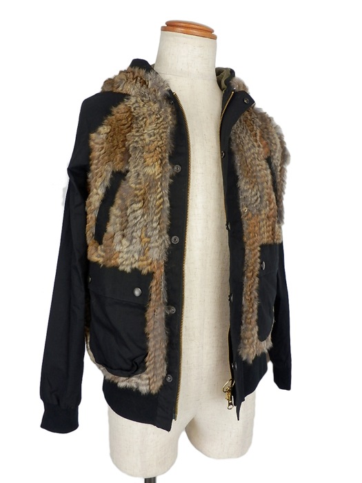 50%OFF.efilevol եܥ ӥåȥե֥륾 ֥å Fur Paraffin Parka efiLPTN-JK03u / ѡ ߥ꥿꡼