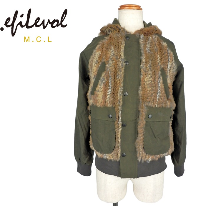 ��50%OFF��.efilevol ���ե���ܥ� ��ӥåȥե����֥륾�� ������ Fur Paraffin Parka efiLPTN-JK03u / �ѡ����� �ߥ꥿�꡼