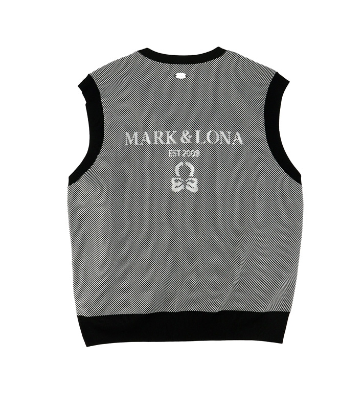 ��26SS��MARK&LONA �ޡ�������ɥ��� Gauge Camouflage Knit Vest | MEN  �٥��� �֥�å� MLM-6A-AB02