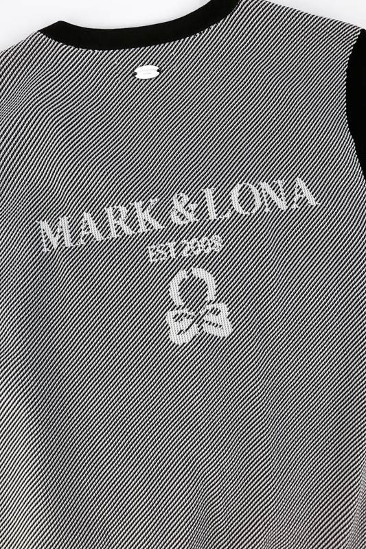 ��26SS��MARK&LONA �ޡ�������ɥ��� Gauge Camouflage Knit Vest | MEN  �٥��� �֥�å� MLM-6A-AB02