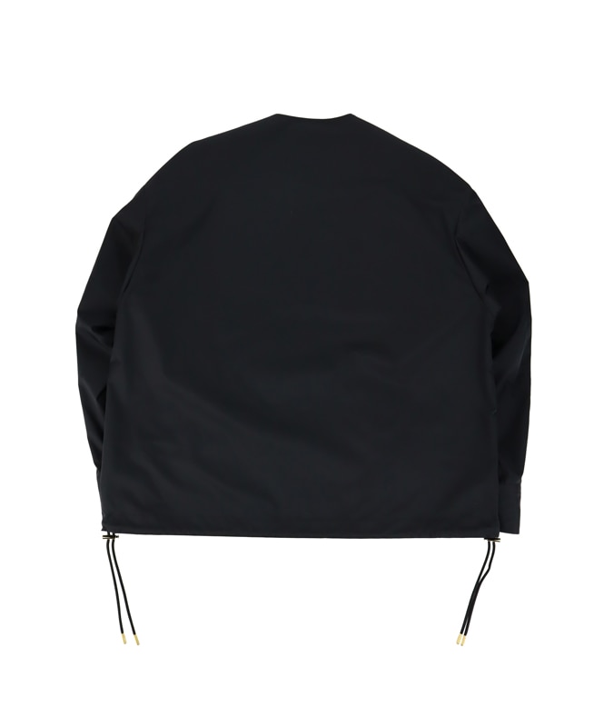 CULLNI ����� High Count Stretch Twill Dot Button Collarless Jacket BLACK 25-SS-040B