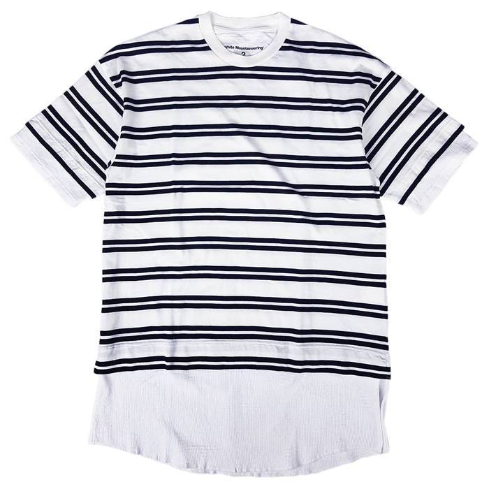 White Mountaineering ۥ磻ȥޥƥ˥ STRIPE LAYERED T-SHIRT ȥ饤 쥤䡼 T ۥ磻 WM2071527