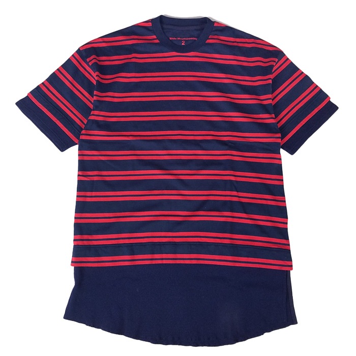 50OFFWhite Mountaineering ۥ磻ȥޥƥ˥ STRIPE LAYERED T-SHIRT ȥ饤 쥤䡼 T ͥӡ WM2071527