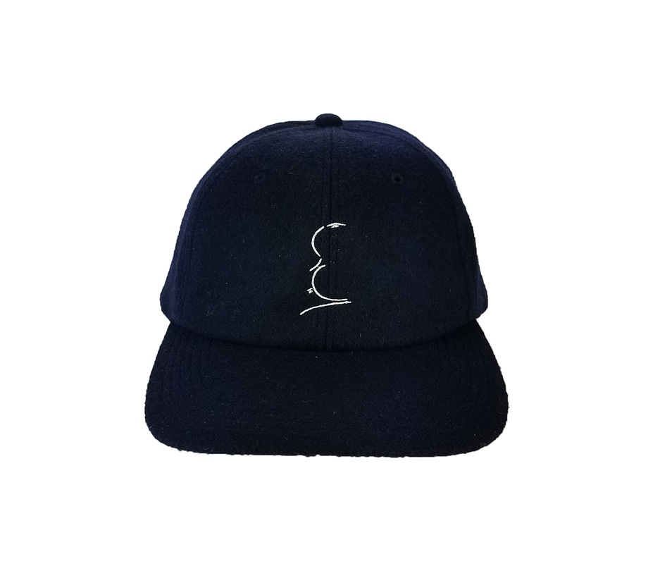 UNDERCOVER アンダーカバー ウールBBCAP HITCHCOCK DEFORMED ネイビー