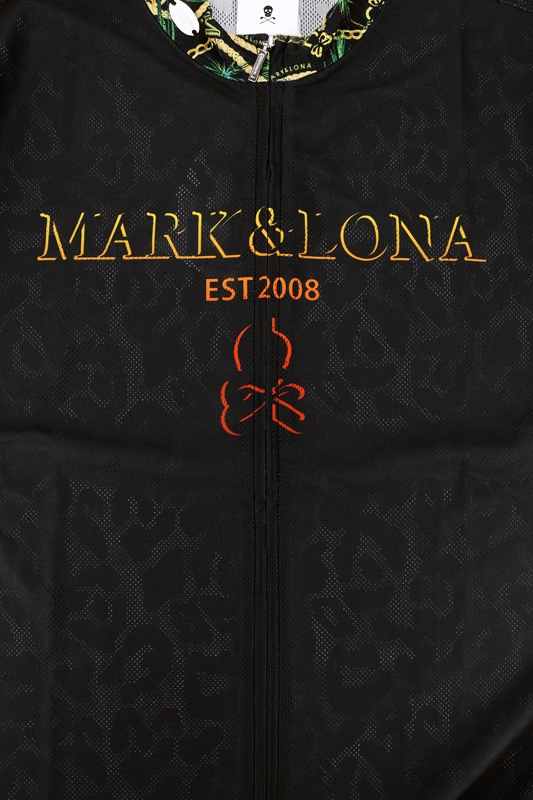 ��26SS��MARK&LONA �ޡ�������ɥ��� Fragment Jacquard Mock Tee | MEN  ��å��ͥå� �֥�å� MLM-6A-AC07