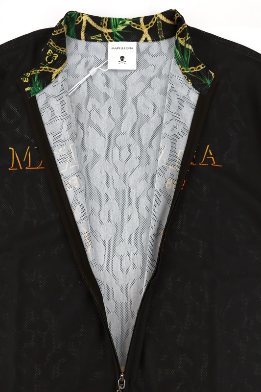 ��26SS��MARK&LONA �ޡ�������ɥ��� Fragment Jacquard Mock Tee | MEN  ��å��ͥå� �֥�å� MLM-6A-AC07
