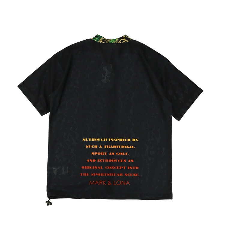��26SS��MARK&LONA �ޡ�������ɥ��� Fragment Jacquard Mock Tee | MEN  ��å��ͥå� �֥�å� MLM-6A-AC07