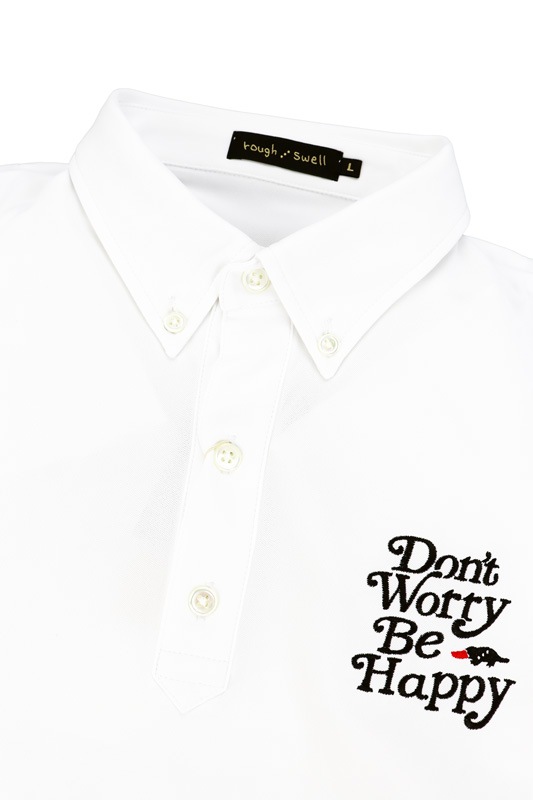 rough&swell ��ե���ɥ������� DON'T WORRY POLO �ݥ������ �ۥ磻�� RSM-25005