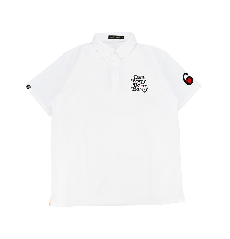 rough&swell ��ե���ɥ������� DON'T WORRY POLO �ݥ������ �ۥ磻�� RSM-25005