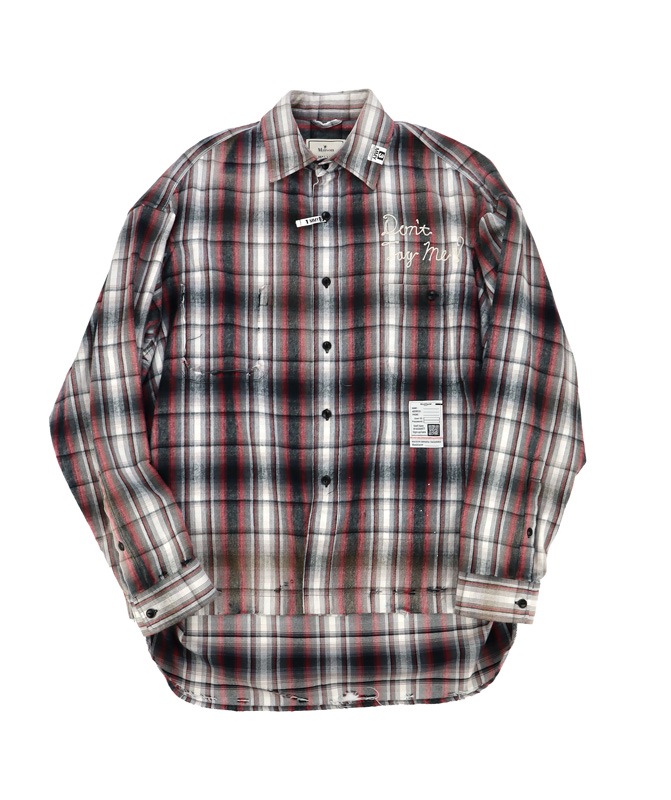 ��26SS��Maison MIHARA YASUHIRO �᥾�� �ߥϥ�䥹�ҥ� Vintage Like Check Shirt �֥�å� J16SH181