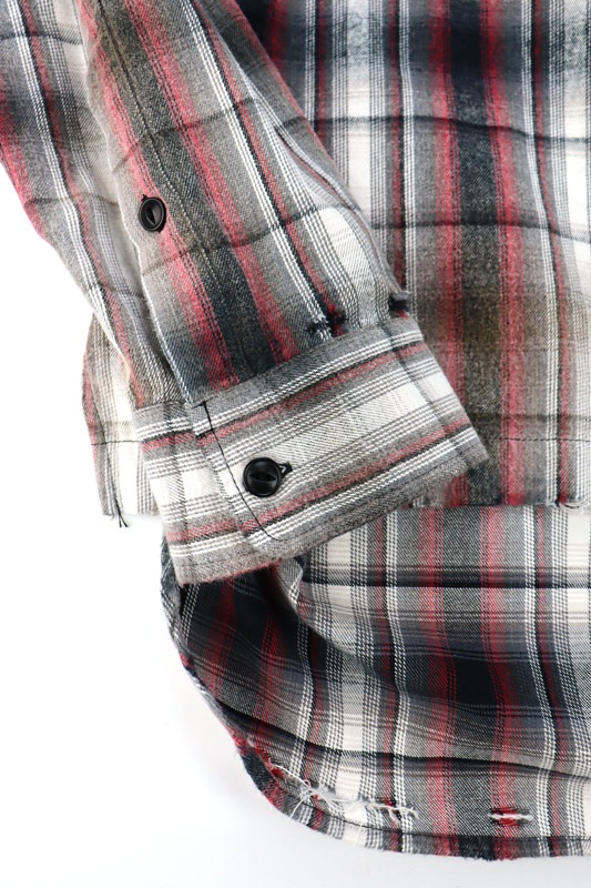 ��26SS��Maison MIHARA YASUHIRO �᥾�� �ߥϥ�䥹�ҥ� Vintage Like Check Shirt �֥�å� J16SH181
