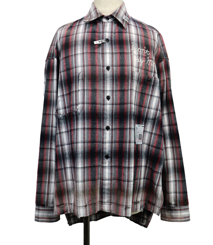 ��26SS��Maison MIHARA YASUHIRO �᥾�� �ߥϥ�䥹�ҥ� Vintage Like Check Shirt �֥�å� J16SH181