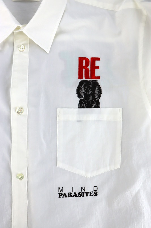 ��26SS��UNDERCOVER MEN'S PRE-COLLECTION ����������С���󥺥ץ쥳�쥯����� ������ե��顼���奿���ץ饤���������֥졼Ĺµ����� �ۥ磻�� UP1F4413