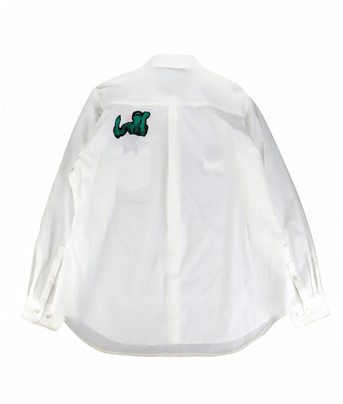 ��26SS��UNDERCOVER MEN'S PRE-COLLECTION ����������С���󥺥ץ쥳�쥯����� ������ե��顼���奿���ץ饤���������֥졼Ĺµ����� �ۥ磻�� UP1F4413