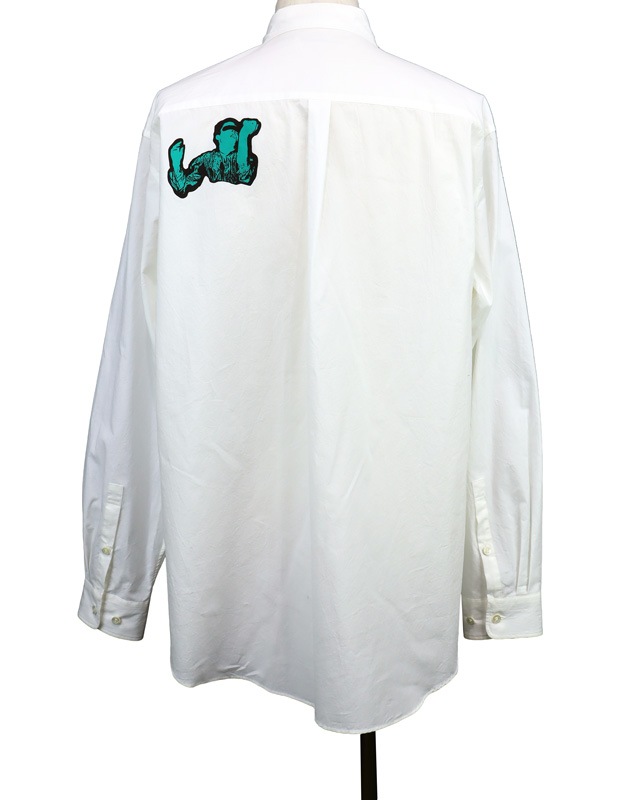 ��26SS��UNDERCOVER MEN'S PRE-COLLECTION ����������С���󥺥ץ쥳�쥯����� ������ե��顼���奿���ץ饤���������֥졼Ĺµ����� �ۥ磻�� UP1F4413