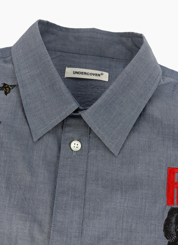 ��26SS��UNDERCOVER MEN'S PRE-COLLECTION ����������С���󥺥ץ쥳�쥯����� ������ե��顼���奿���ץ饤���������֥졼Ĺµ����� �饤�ȥ֥롼���졼 UP1F4413