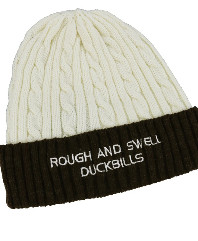 rough&swell ��ե���ɥ������� ARAN BEANIE �˥åȥ���å� �֥饦�� RSA-25208
