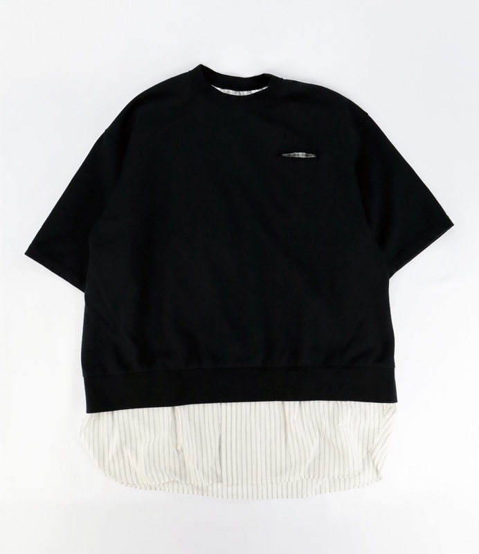 ��26SS��UNDERCOVER MEN'S PRE-COLLECTION ����������С���󥺥ץ쥳�쥯����� TEE/ST�����mixȾµPK�������å� �֥�å� UP1F4803