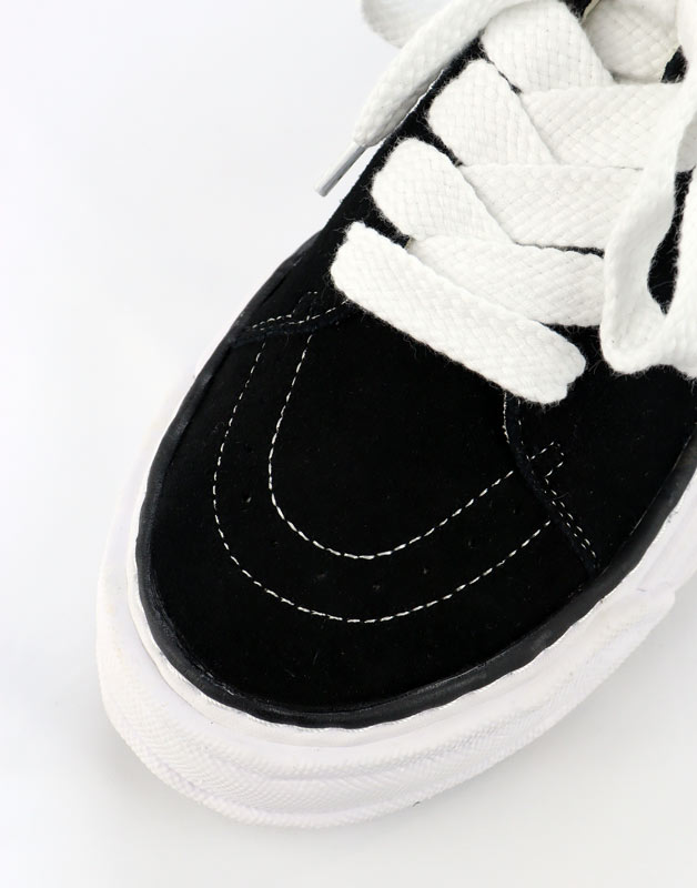 Maison MIHARA YASUHIRO �᥾�� �ߥϥ�䥹�ҥ� "ERIC" OG Sole Mix Material Low-Top Sneaker �֥�å� A16FW701