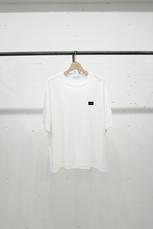 CULLNI  Cotton Jersey Embroidery Patch Pullover WHITE  25-SS-038B
