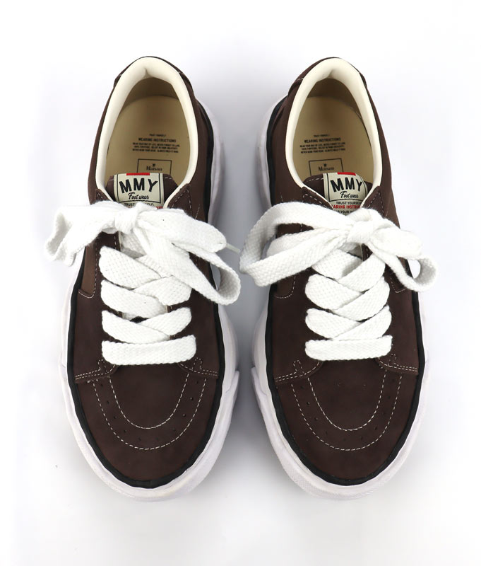Maison MIHARA YASUHIRO �᥾�� �ߥϥ�䥹�ҥ� "ERIC" OG Sole Mix Material Low-Top Sneaker �֥饦�� A16FW701