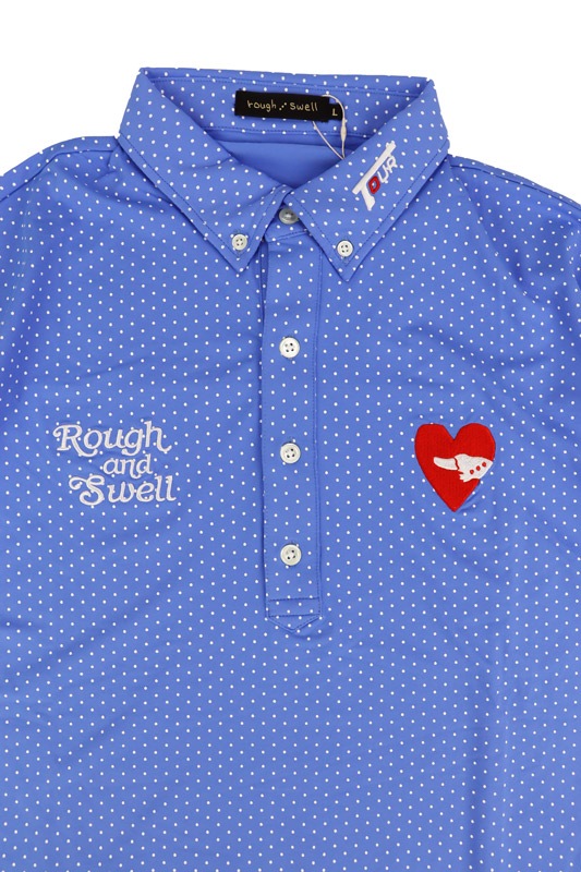 rough&swell ラフアンドスウェル G.D.C. DOTS POLO ポロシャツ ブルー