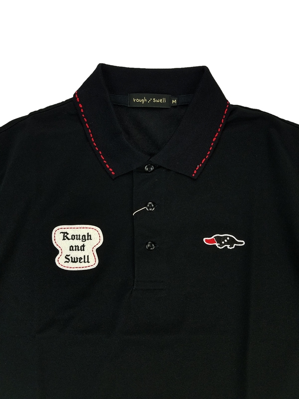 rough&swell ラフアンドスウェル STITCH POLO ポロシャツ ブラック RSM