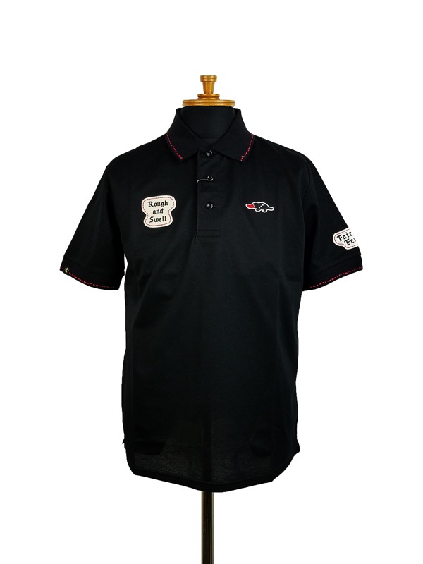 rough&swell ラフアンドスウェル STITCH POLO ポロシャツ ブラック RSM