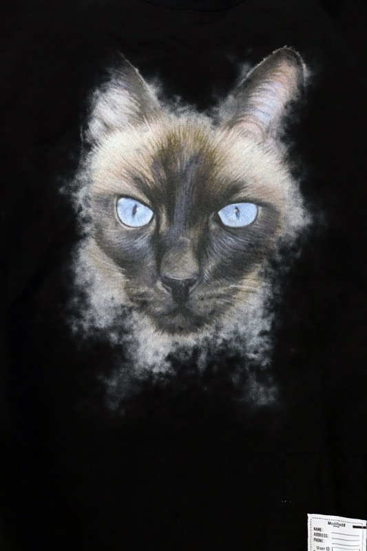 ��25AW��Maison MIHARA YASUHIRO �᥾�� �ߥϥ�䥹�ҥ� Cat Printed Sweatshirt �֥�å� J15PO742