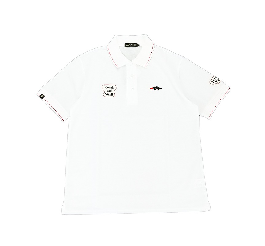 rough&swell ラフアンドスウェル STITCH POLO ポロシャツ ホワイト RSM-22018 / ゴルフウェア メンズ ラフ&スウェル-ALLEY OnlineShop アリィオンラインショップ 直売激安 POLO TOUR rough&swell AIRLINE 【新品】 ウエア(男性用)