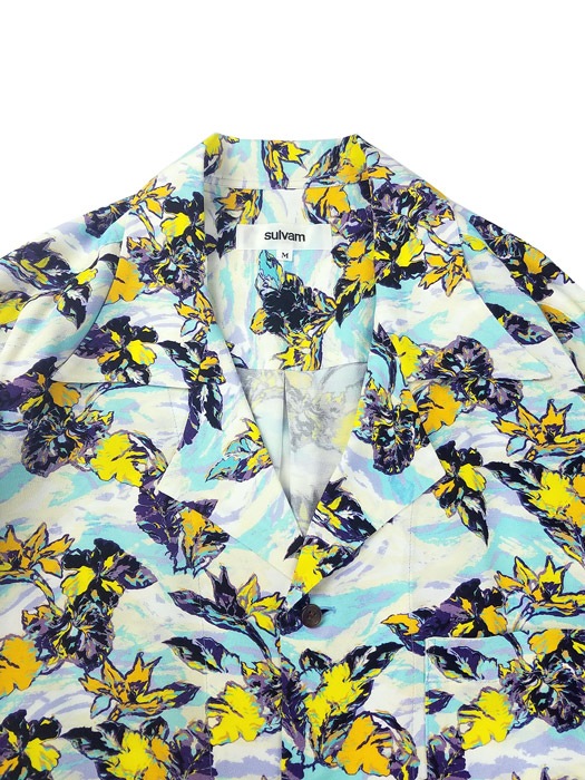50%OFF】sulvam サルバム Long sleeve ALOHA shirt ロングアロハ