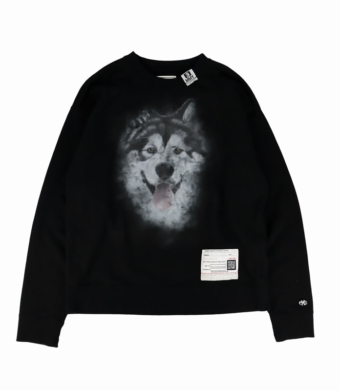 Maison MIHARA YASUHIRO メゾン ミハラヤスヒロ 24SS DOG PRINTED PULLOVER ドッグプリントスウェットトレーナー A12PO673 ホワイト 46 24SS】Maison MIHARA YASUHIRO メゾン ミハラヤスヒロ DOG PRINTED