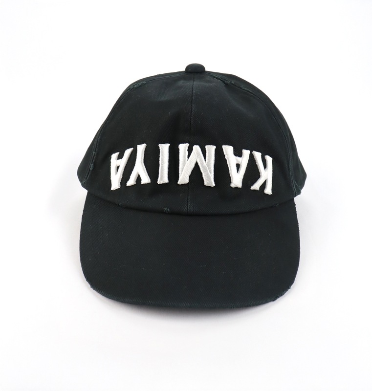 ��26SS��KAMIYA ���ߥ� ��KAMIYA�� Upside-Down Distressed Cap �֥�å� G16CA104