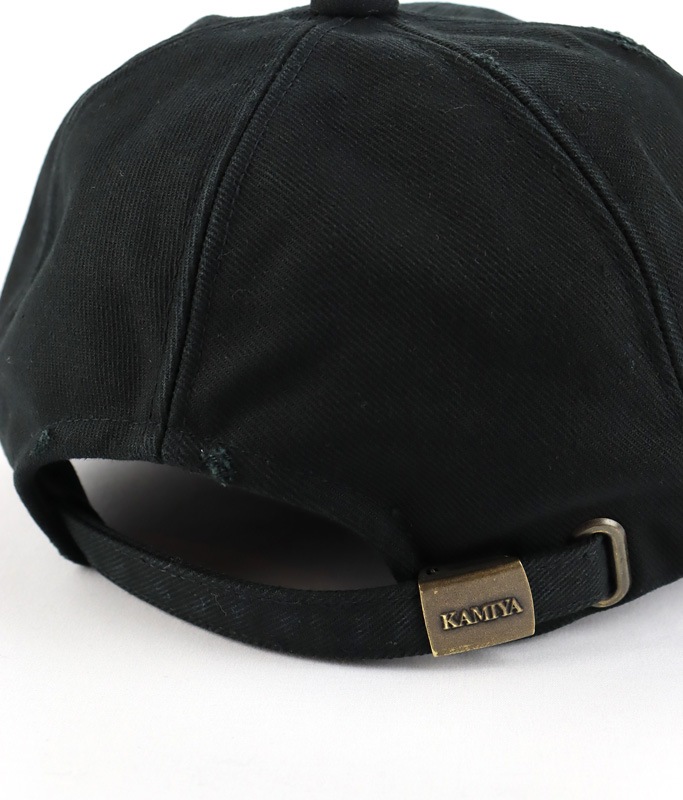 ��26SS��KAMIYA ���ߥ� ��KAMIYA�� Upside-Down Distressed Cap �֥�å� G16CA104