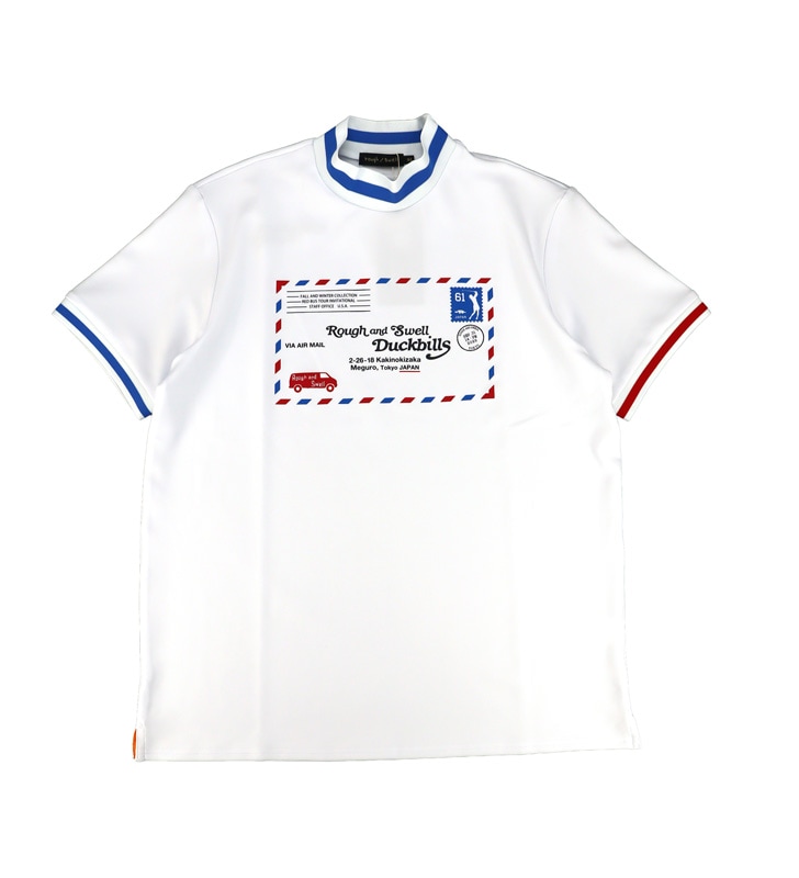 rough&swell ��ե���ɥ������� AIR MAIL MOCK ��å��ͥå� �ۥ磻�� RSM-26034