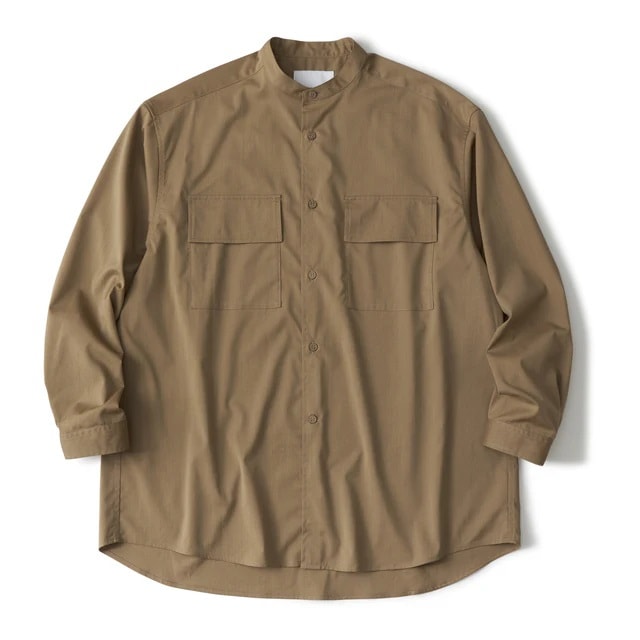 24SSWhite Mountaineering Repose Wear ۥ磻ȥޥƥ˥ BAND COLLARSHIRTBEIGE RW2471101